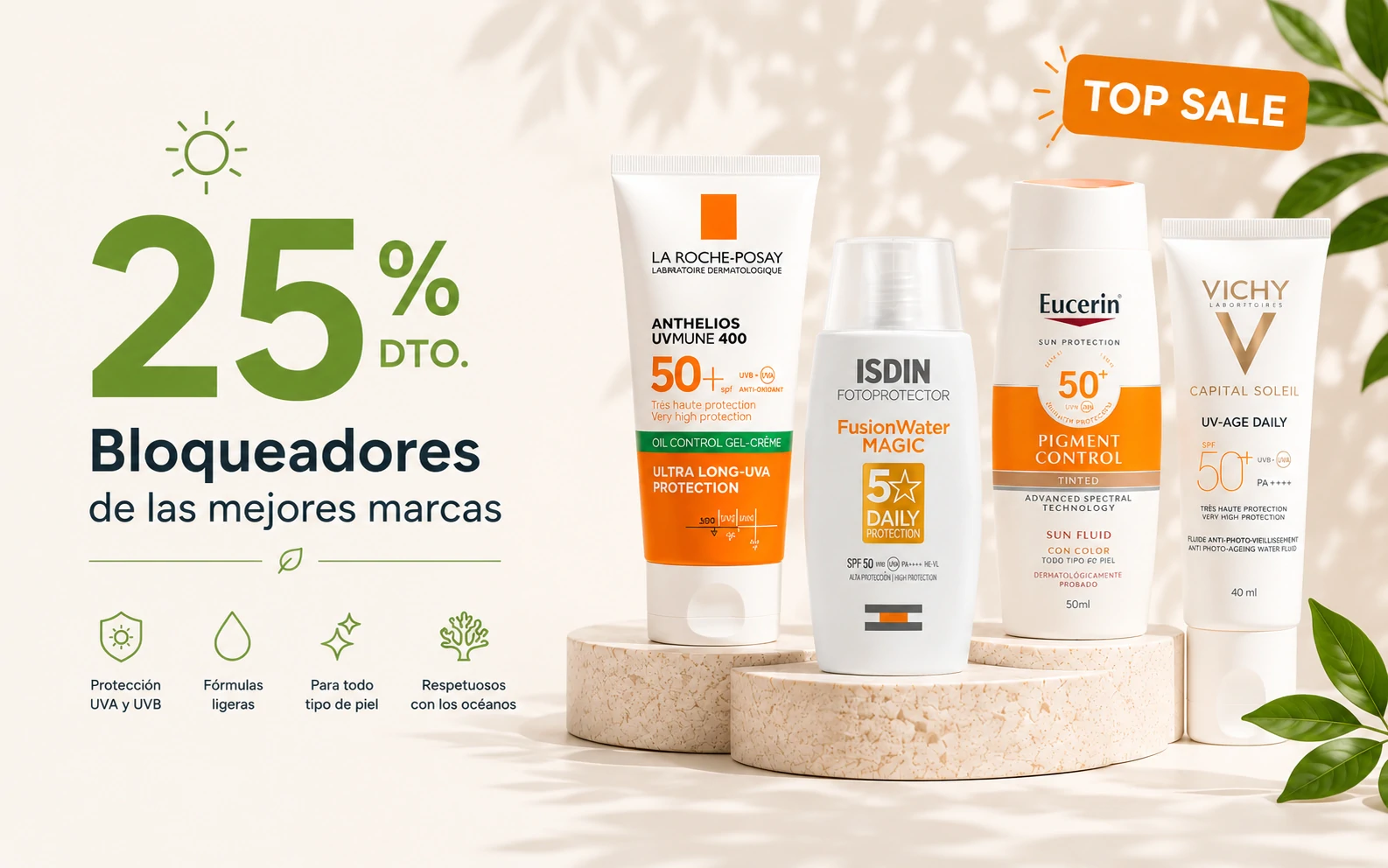 Bloqueadores dermatologicos de marcas reconocidas